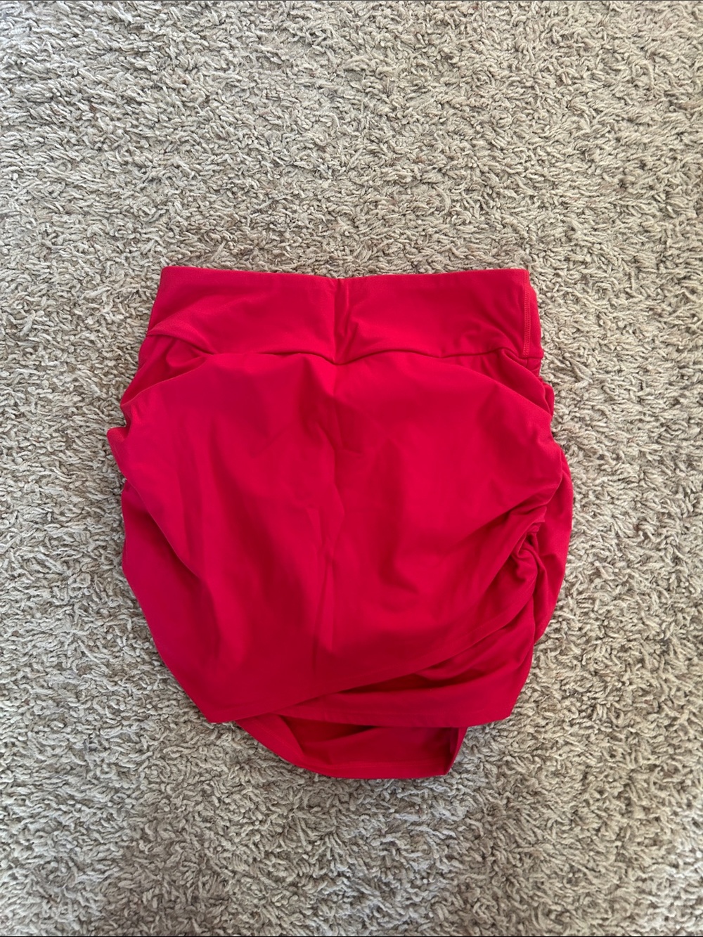 Halara Bright Red Ruched Skirt